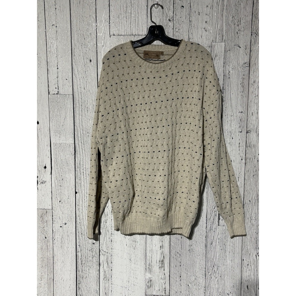 Shenandoah Men's Sweater Tan Size XL Made In USA Long Sleeve Pullover
